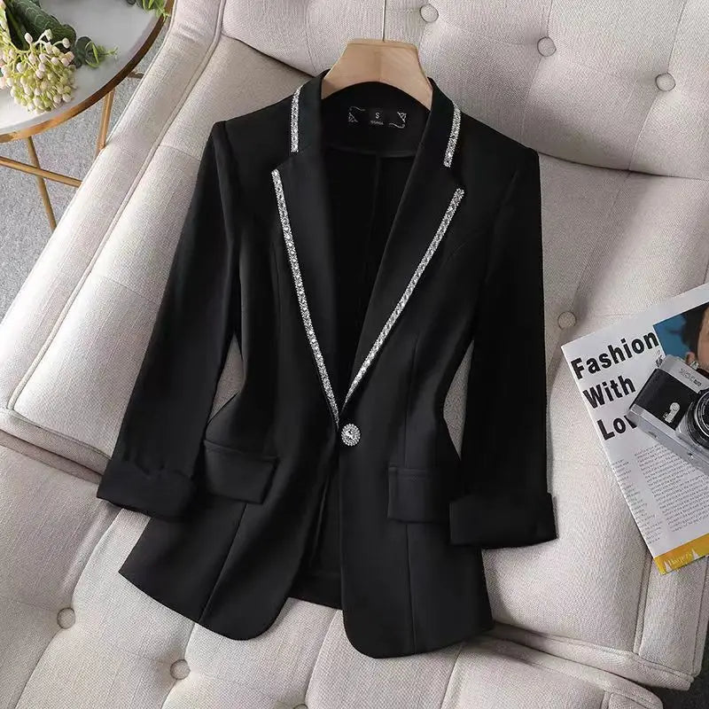 5950-SKAZI- Selling Spring Solid Color Long Sleeve Office Suit Blazer Summer Outfits Blazers Trendy Women's Clothing Blazer