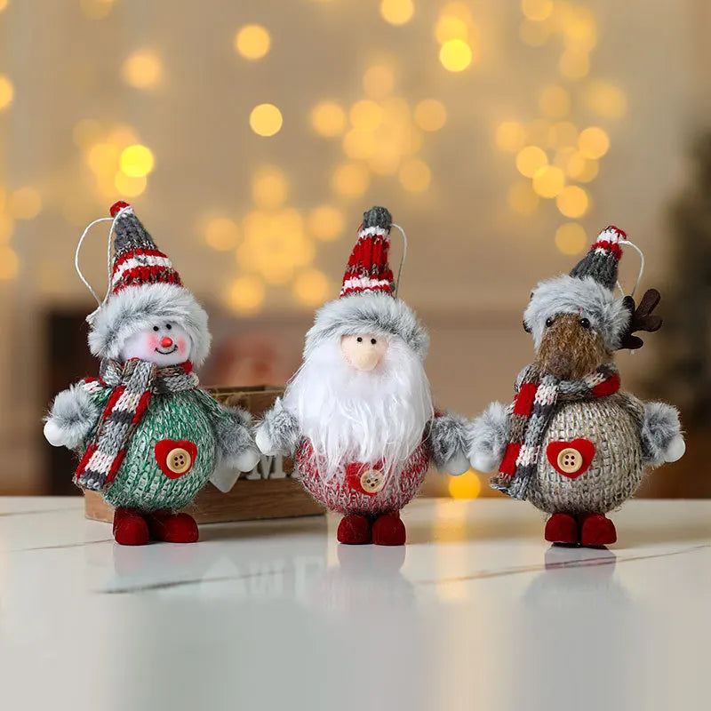 Christmas Decorations Colorful Fabric and Foam Hanging Ornaments Christmas Tree Decorative Accessories Party Decoration Gifts