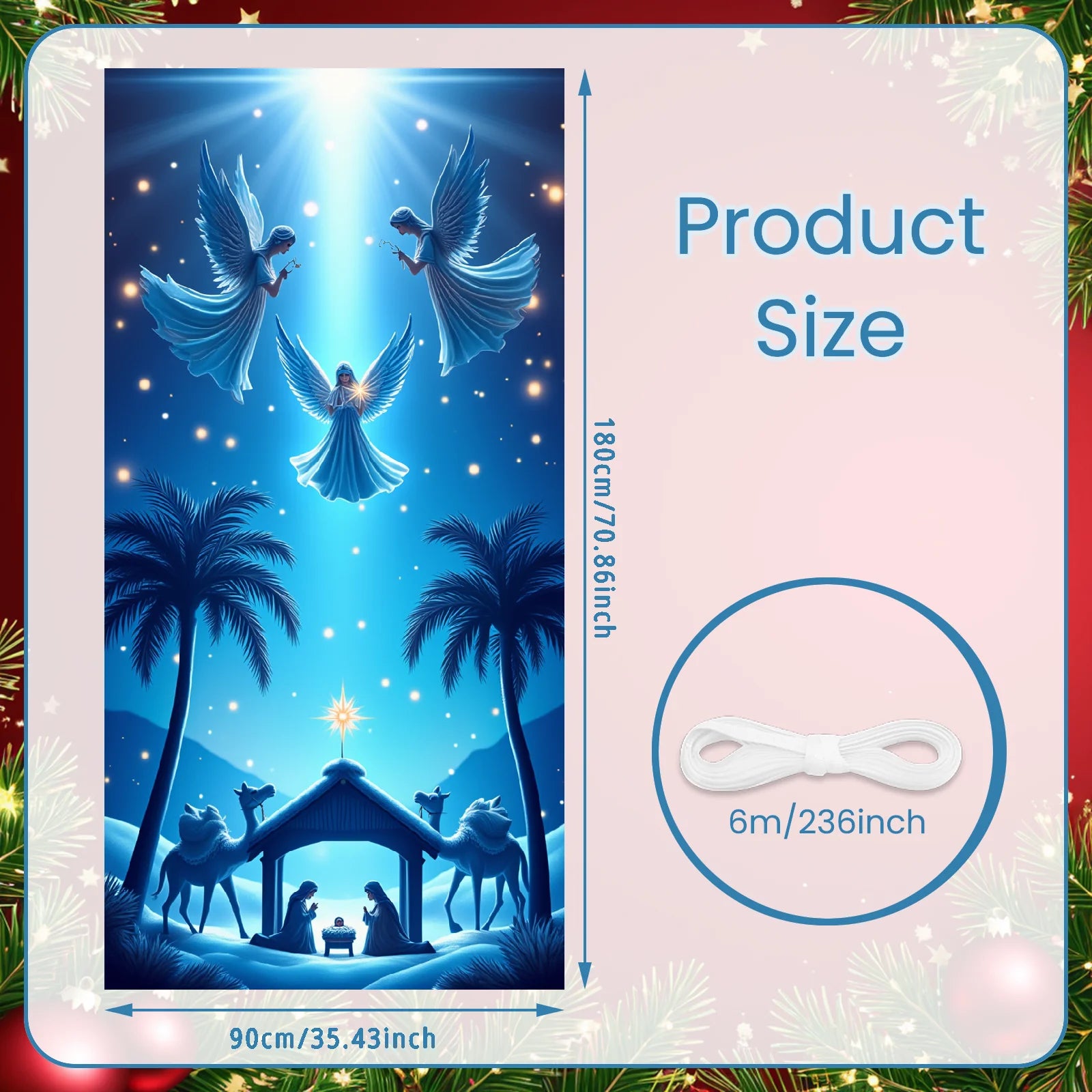 Christmas Hanging Flag Porch Door Banner Christmas Decorations For Home 2025 Ornaments Xmas Gifts Navidad New Year Decor 2026