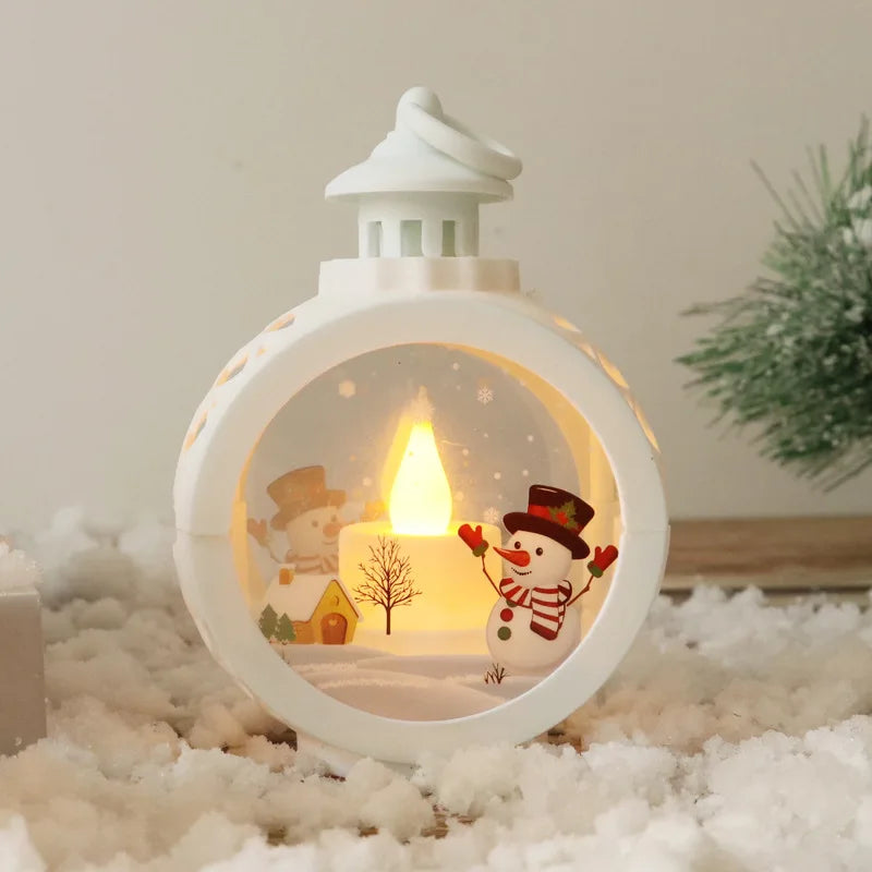 Christmas Decorations  Retro Night Lights Luminous Gift  Window Decorations Tabletop Decorations Props Atmosphere Pendants