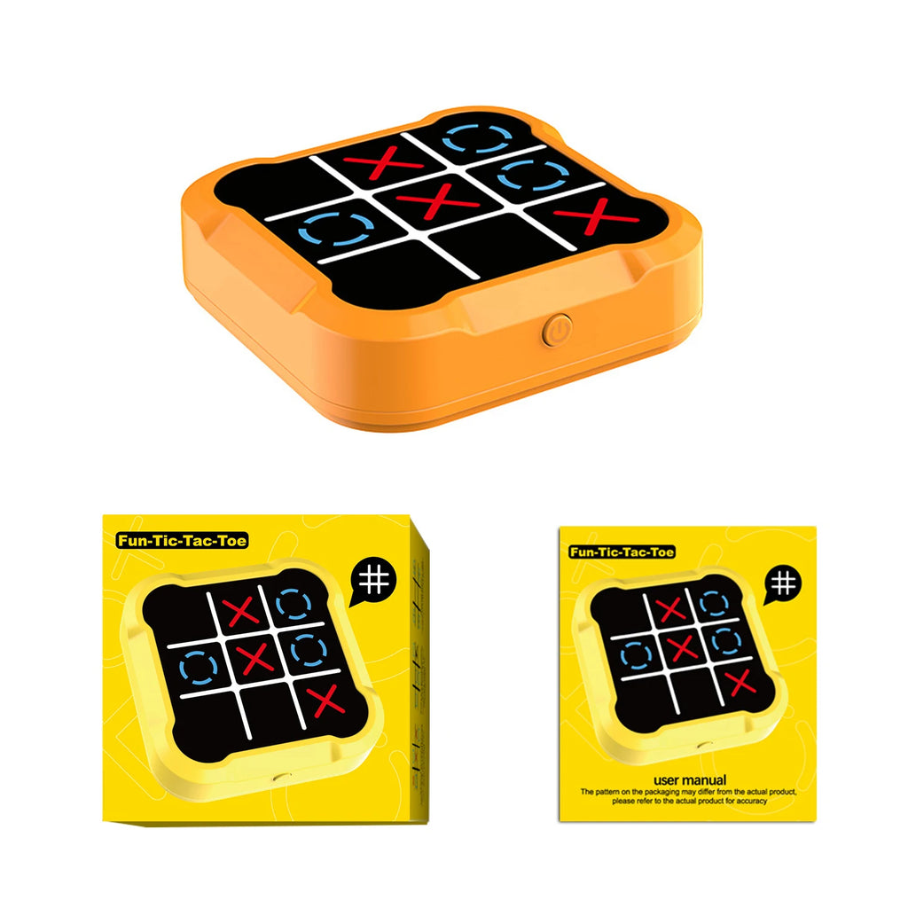 Portable Tic Tac Toe Game Console - Handheld Electronic Puzzle for All Ages, Travel Toys with Memory Training & Montessori Gifts