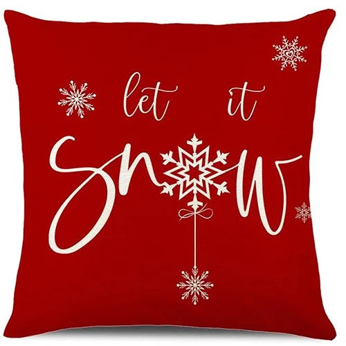 Christmas Magic: Merry Christmas, Joy to the World, Let it Snow, Meet Me under the Mistletoe Pillow Covers New Year decoration