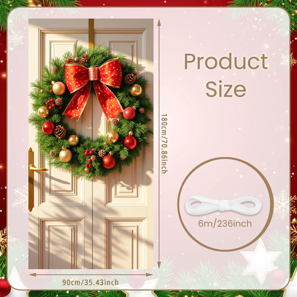 Christmas Hanging Flag Porch Door Banner Christmas Decorations For Home 2025 Ornaments Xmas Gifts Navidad New Year Decor 2026