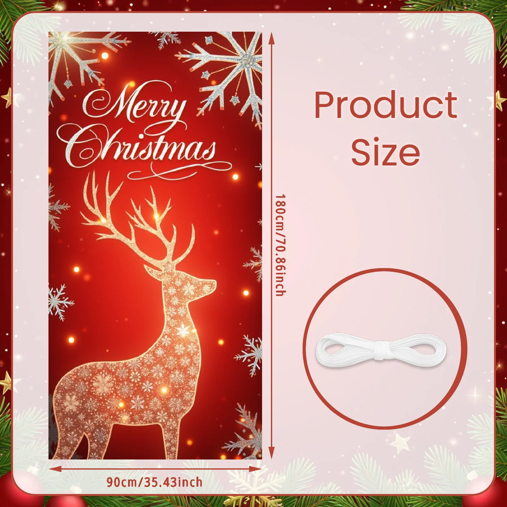 Christmas Hanging Flag Porch Door Banner Christmas Decorations For Home 2025 Ornaments Xmas Gifts Navidad New Year Decor 2026