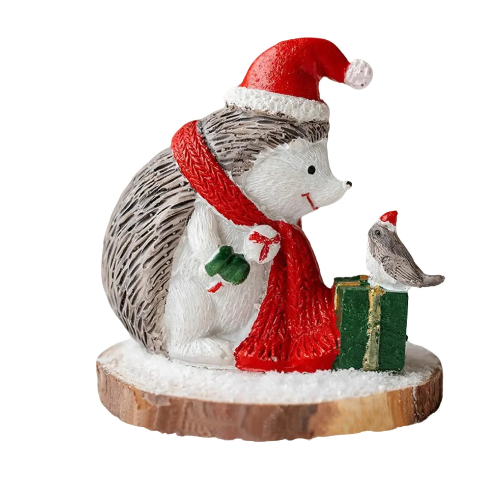 Christmas Desktop Decorations,Creative Resin Christmas Trees, Little Houses Photo Props,Miniature House Figurine Tabletop Decor