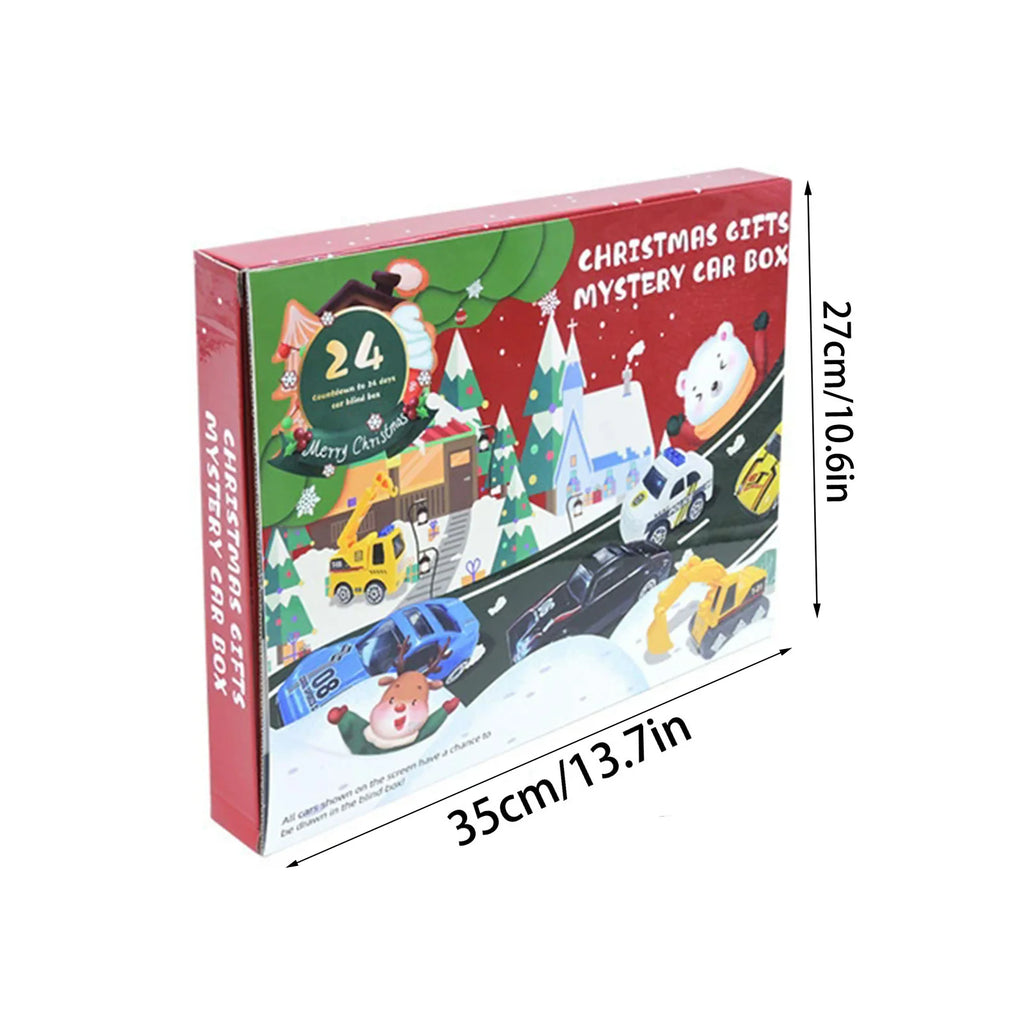 Christmas Countdown Advent Calendar Count Down To Christmas With 24Pcs Cars Toys Christmas Party Gift New Year Calendar