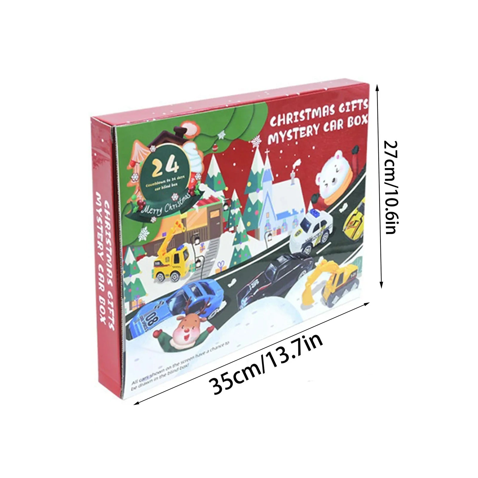 Christmas Countdown Advent Calendar Count Down To Christmas With 24Pcs Cars Toys Christmas Party Gift New Year Calendar