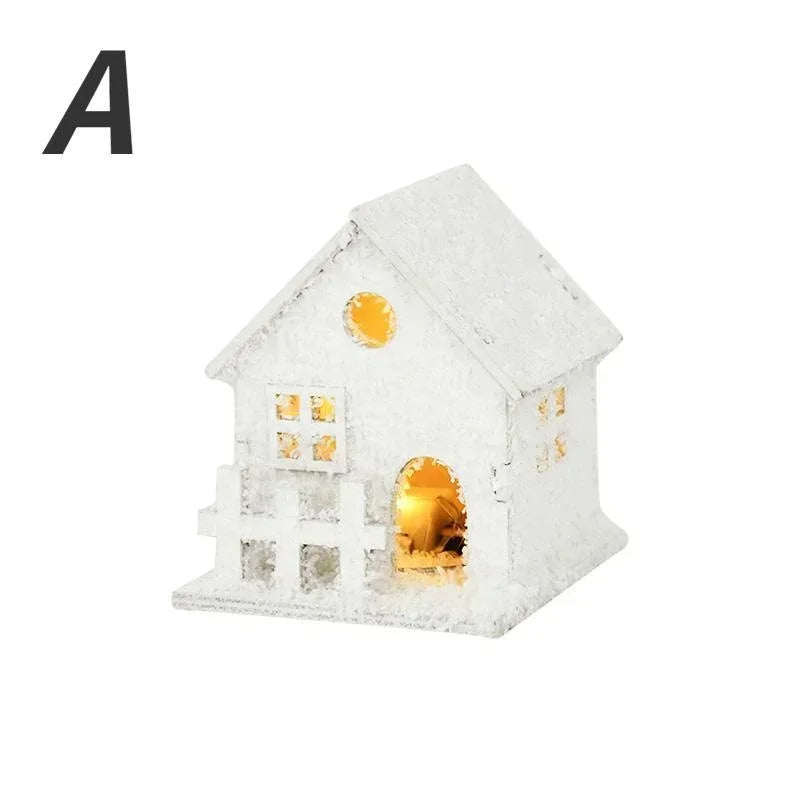 Christmas Decoration with LED Lights Snowflakes Shining and Christmas Decorations for A Small House