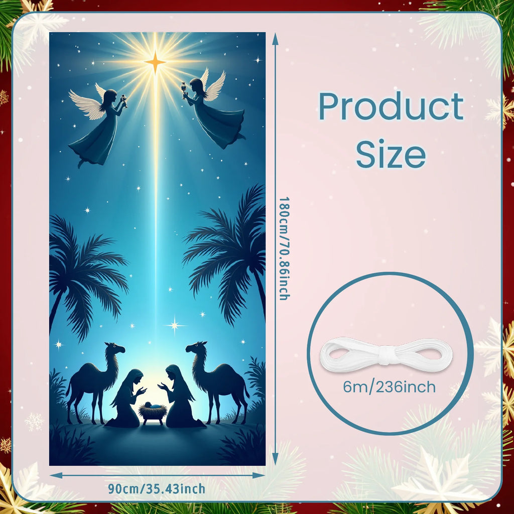 Christmas Hanging Flag Porch Door Banner Christmas Decorations For Home 2025 Ornaments Xmas Gifts Navidad New Year Decor 2026