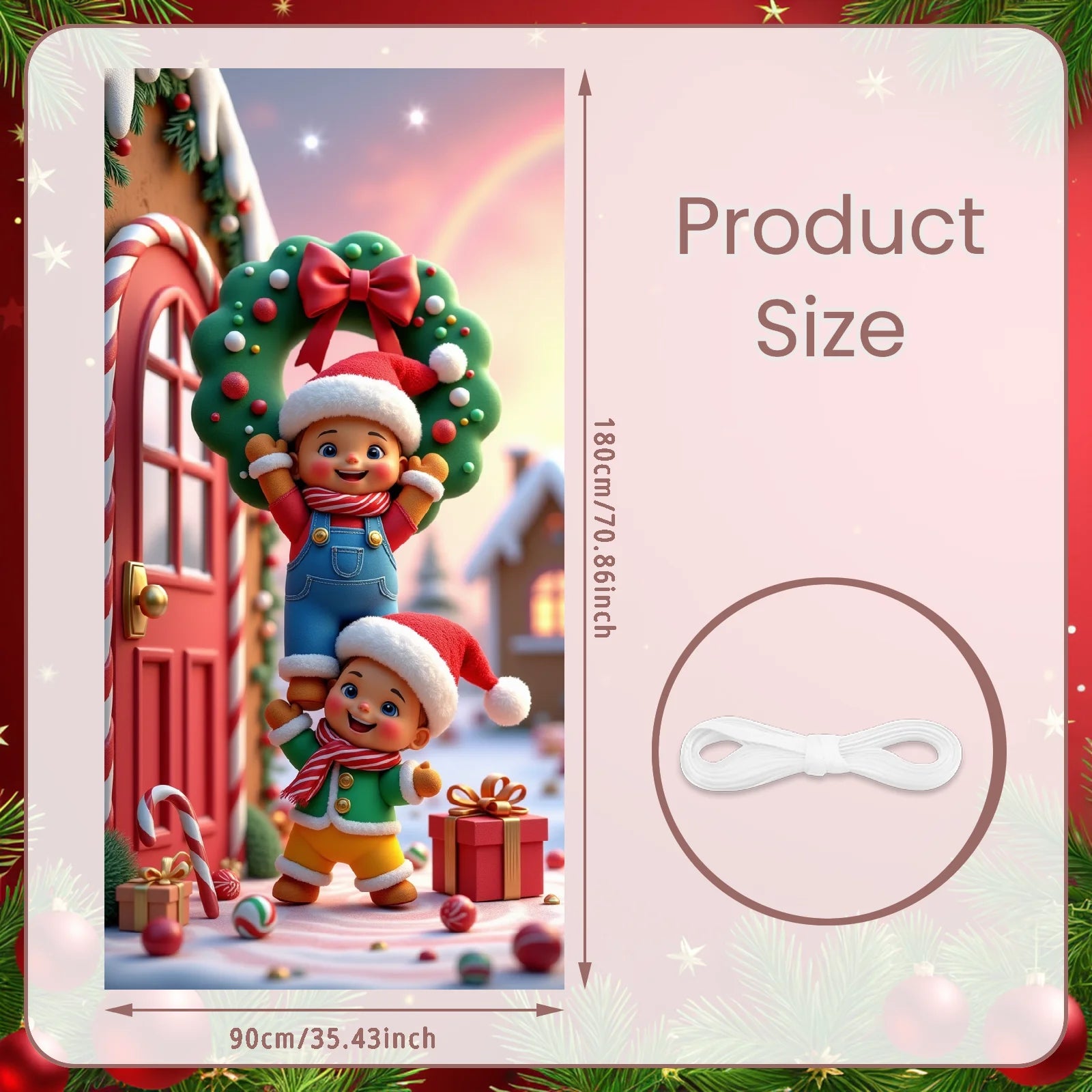 Christmas Hanging Flag Porch Door Banner Christmas Decorations For Home 2025 Ornaments Xmas Gifts Navidad New Year Decor 2026