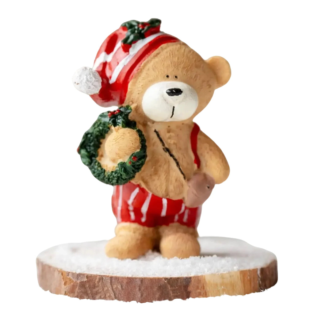 Christmas Desktop Decorations,Creative Resin Christmas Trees, Little Houses Photo Props,Miniature House Figurine Tabletop Decor