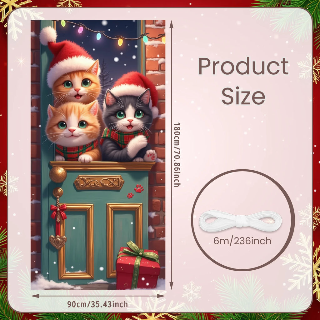 Christmas Hanging Flag Porch Door Banner Christmas Decorations For Home 2025 Ornaments Xmas Gifts Navidad New Year Decor 2026