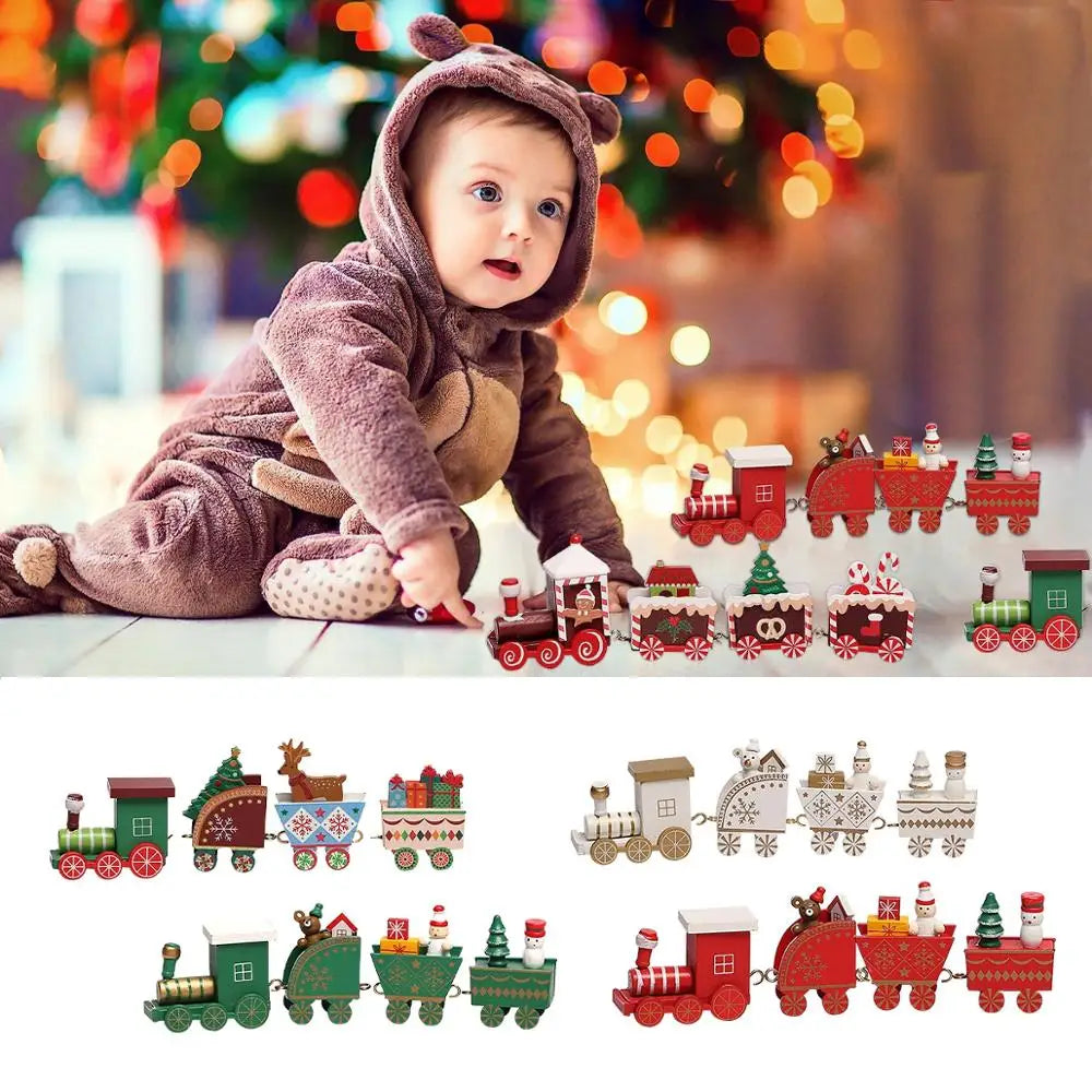 Christmas Train Merry Christmas Decorations For Home 2024 Cristmas Ornament Xmas Navidad Noel Gifts Happy New Year 2025 Decor
