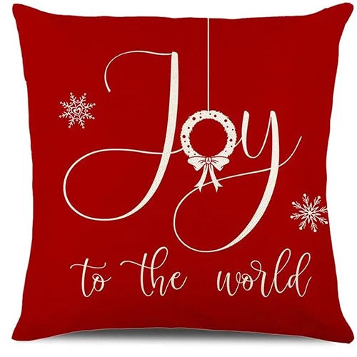 Christmas Magic: Merry Christmas, Joy to the World, Let it Snow, Meet Me under the Mistletoe Pillow Covers New Year decoration