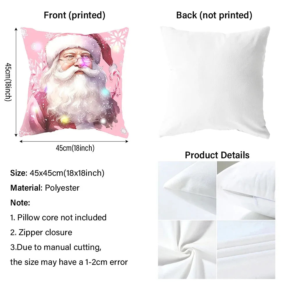Christmas Magic: Festive Nutcracker, Gingerbread, and Ornament-Printed Pillowcases sofas, bedroom pillow covers, holiday gifts