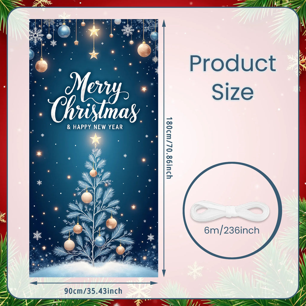 Christmas Hanging Flag Porch Door Banner Christmas Decorations For Home 2025 Ornaments Xmas Gifts Navidad New Year Decor 2026