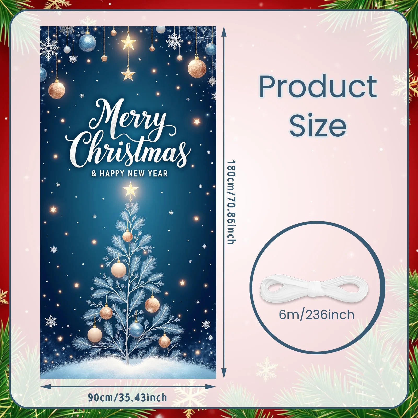 Christmas Hanging Flag Porch Door Banner Christmas Decorations For Home 2025 Ornaments Xmas Gifts Navidad New Year Decor 2026