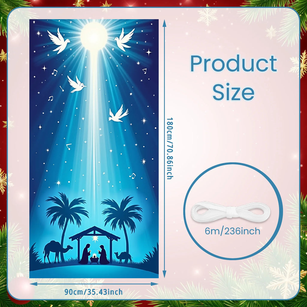 Christmas Hanging Flag Porch Door Banner Christmas Decorations For Home 2025 Ornaments Xmas Gifts Navidad New Year Decor 2026