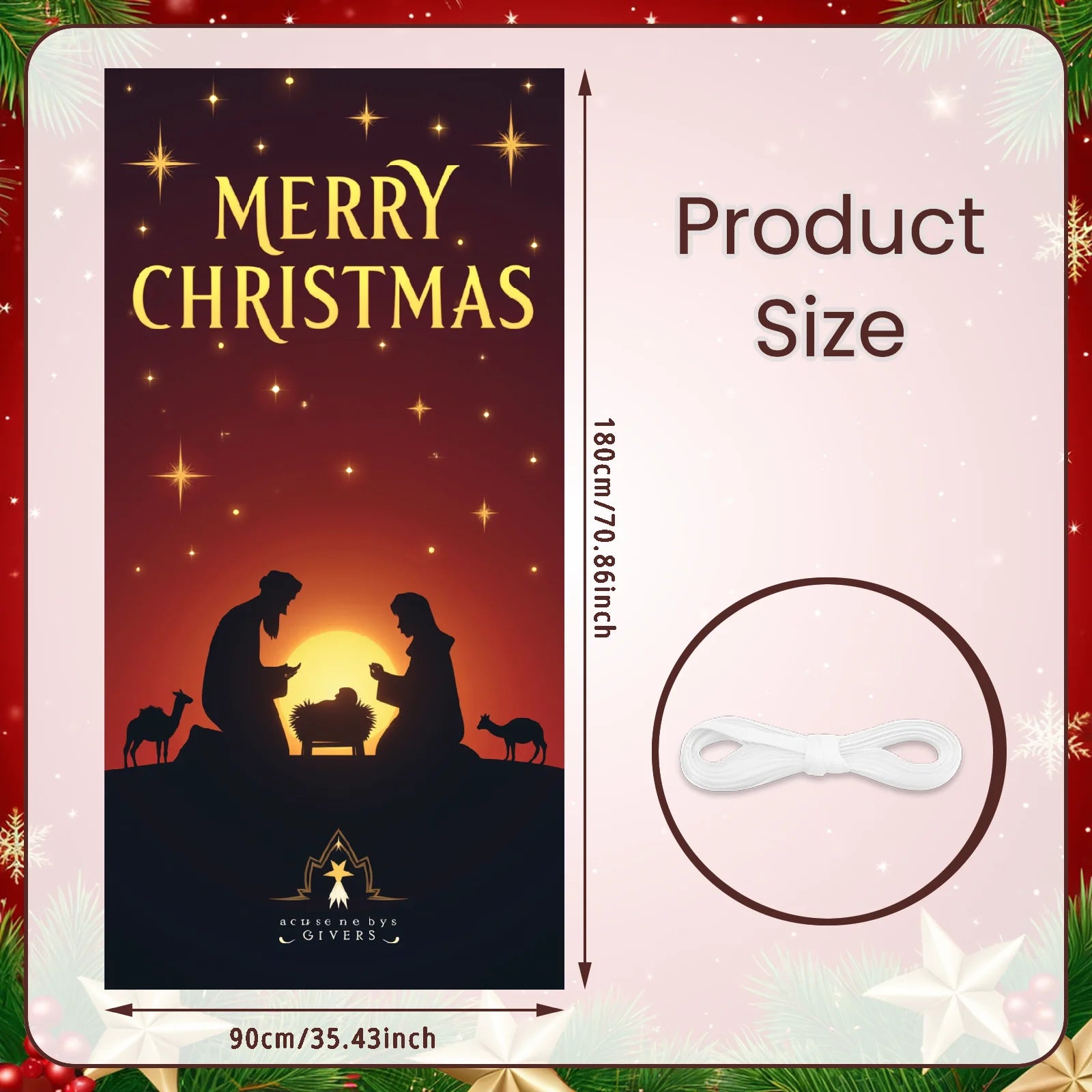 Christmas Hanging Flag Porch Door Banner Christmas Decorations For Home 2025 Ornaments Xmas Gifts Navidad New Year Decor 2026