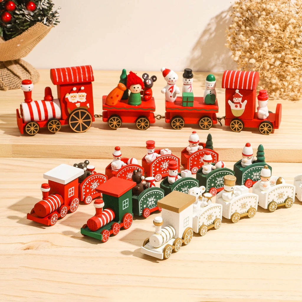 Christmas Train Merry Christmas Decorations For Home 2024 Cristmas Ornament Xmas Navidad Noel Gifts Happy New Year 2025 Decor