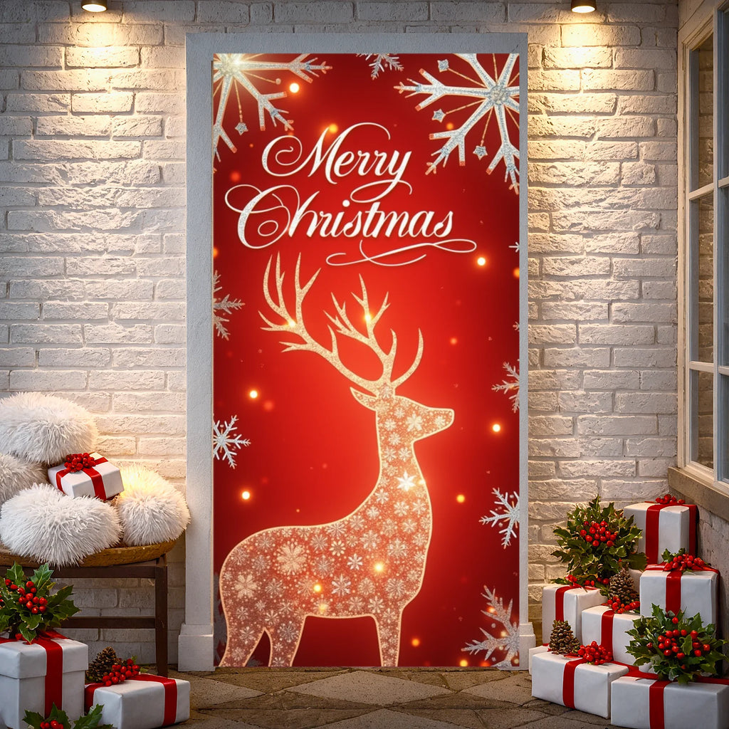 Christmas Hanging Flag Porch Door Banner Christmas Decorations For Home 2025 Ornaments Xmas Gifts Navidad New Year Decor 2026