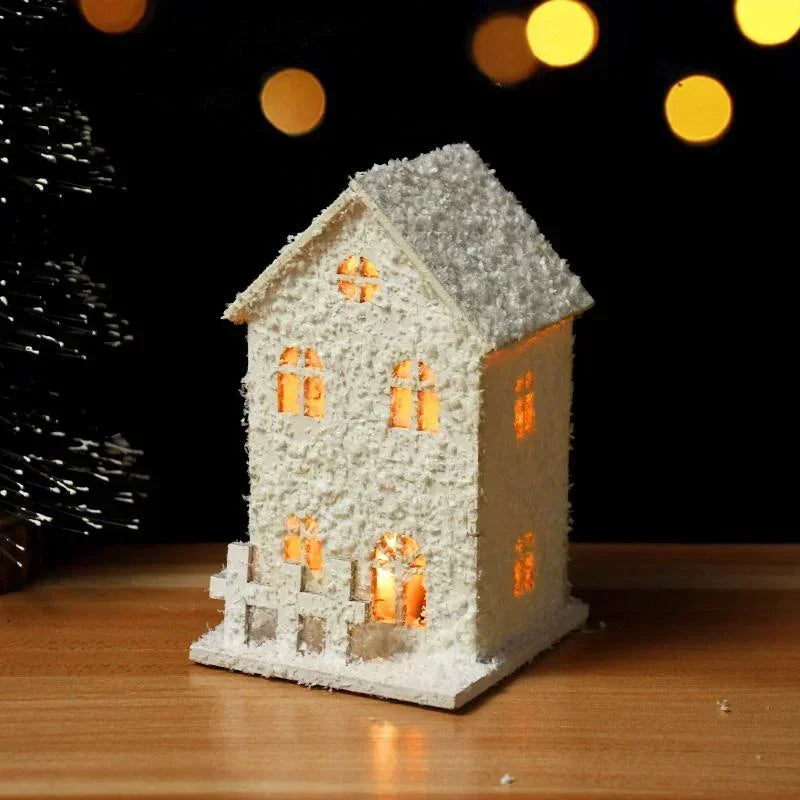 Christmas Decoration with LED Lights Snowflakes Shining and Christmas Decorations for A Small House
