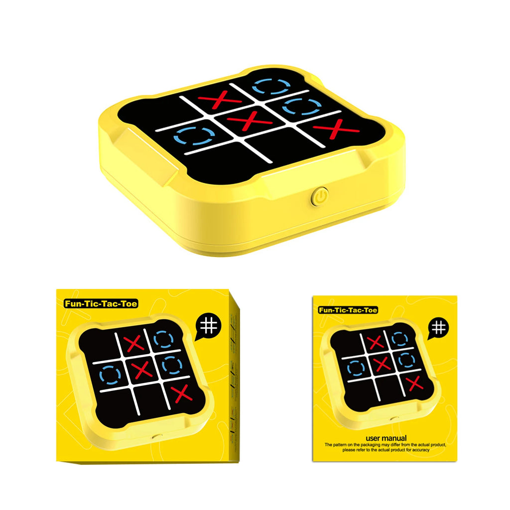 Portable Tic Tac Toe Game Console - Handheld Electronic Puzzle for All Ages, Travel Toys with Memory Training & Montessori Gifts