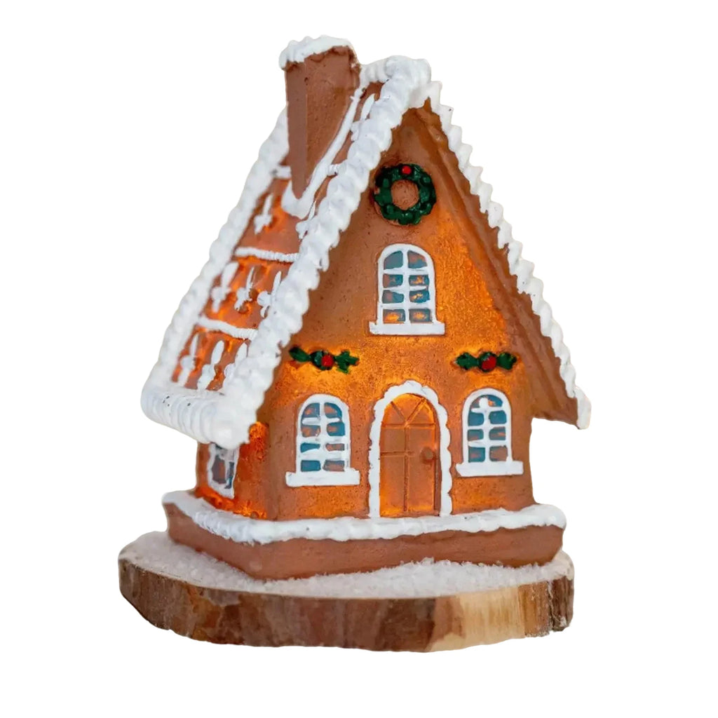 Christmas Desktop Decorations,Creative Resin Christmas Trees, Little Houses Photo Props,Miniature House Figurine Tabletop Decor