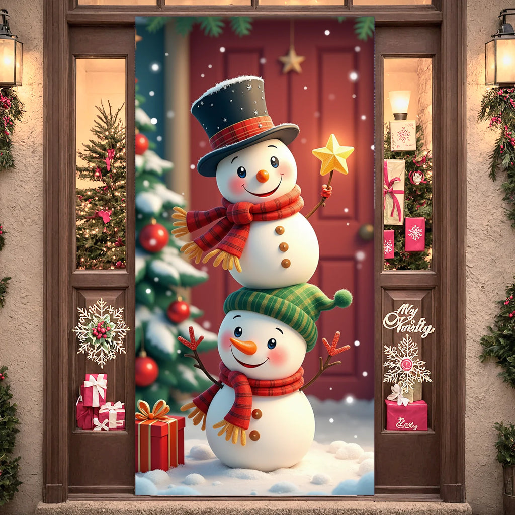 Christmas Hanging Flag Porch Door Banner Christmas Decorations For Home 2025 Ornaments Xmas Gifts Navidad New Year Decor 2026