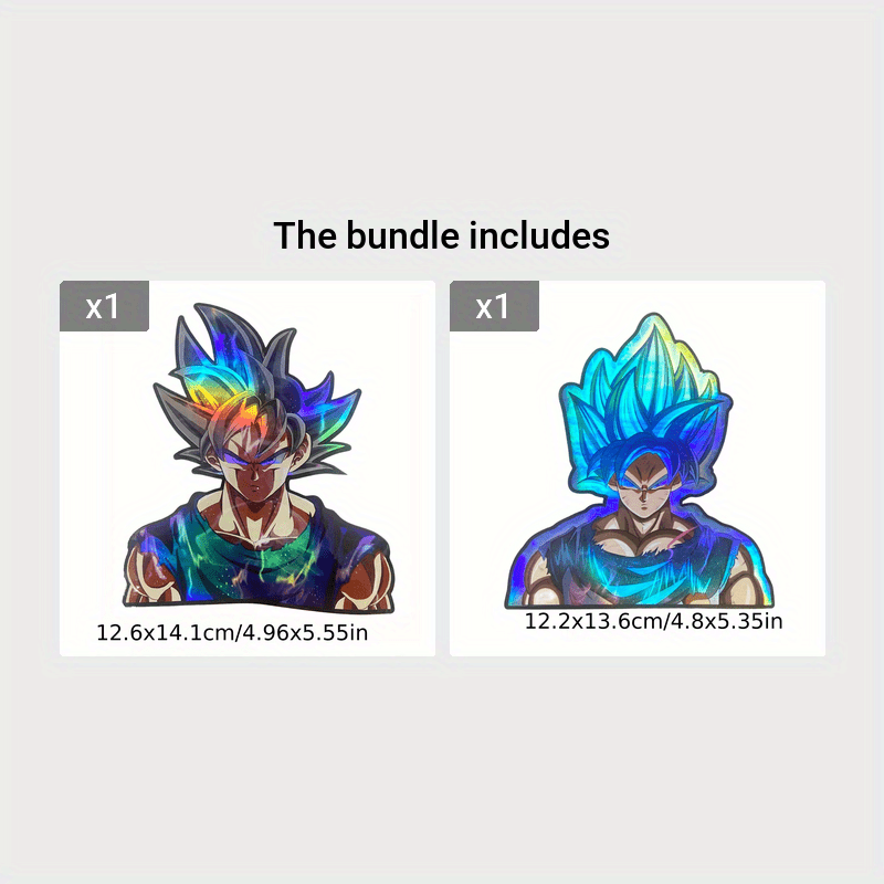 Anime Holographic Stickers Car Stickers Decals Peeker Decal Waterproof Stickers For Cars Auto Motorcycle Laptop Trunk Bumper Accessories