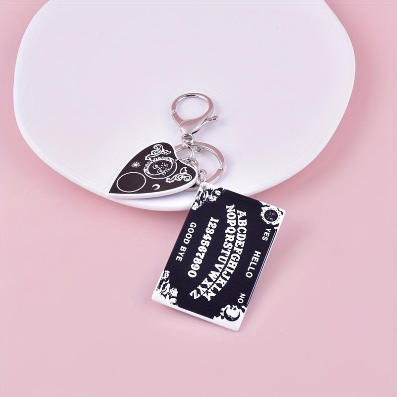 1 Pc Card Heart Keychain Acrylic Horoscope Key Ring Purse Bag Backpack Car Key Charm For Women