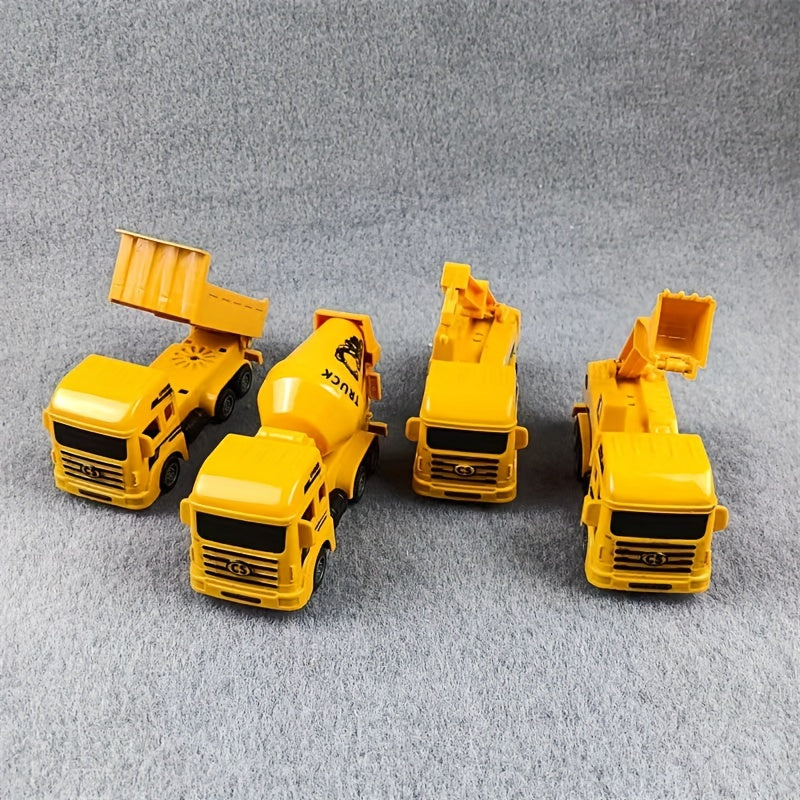 8pcs Inertia Pull-back Excavator Combination - Perfect Christmas & Holiday Gifts for Kids -  Construction Vehicles Toys -  Suitable for Ages 3+ - Ideal Gift for Boys & Girls