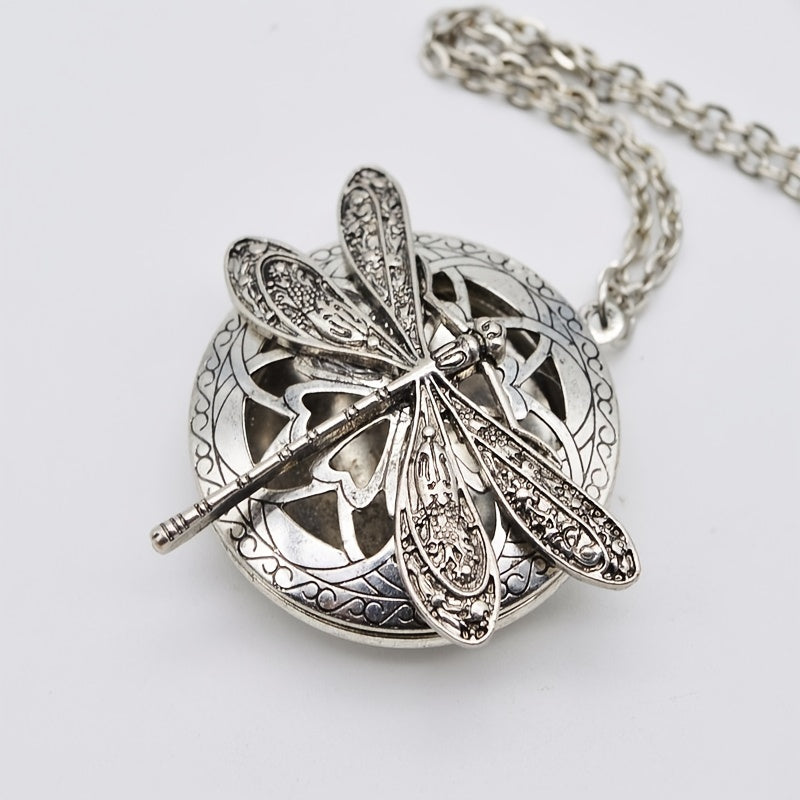1 Pc Dragonfly Essential Oil Pendant Necklace For Mama's Mother's Day Gift Vintage Dragonfly Locket