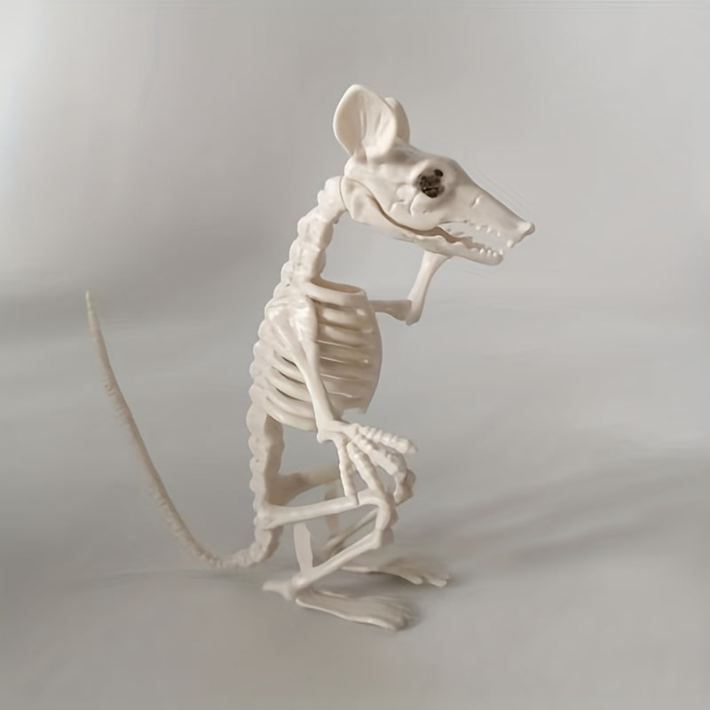 2-Piece Set Halloween Cat and Mouse Skeleton Toy - Dress-up Character Toys with Cat Size 30*9*20cm/11.82*3.54*7.88inch and Mouse Size 18*4*14cm/7*1.57*5.5inch for Creative Play