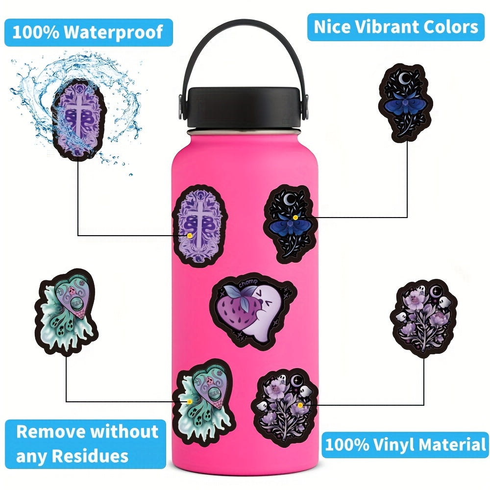 60pcs Halloween Ghost Stickers Halloween Decorations Vinyl Stickers For Teen Adults Halloween Holiday Party Favors Crafts Gifts For Water Bottle, Computer, Notebook, Luggage, Phone, Laptop Bike Skateboard