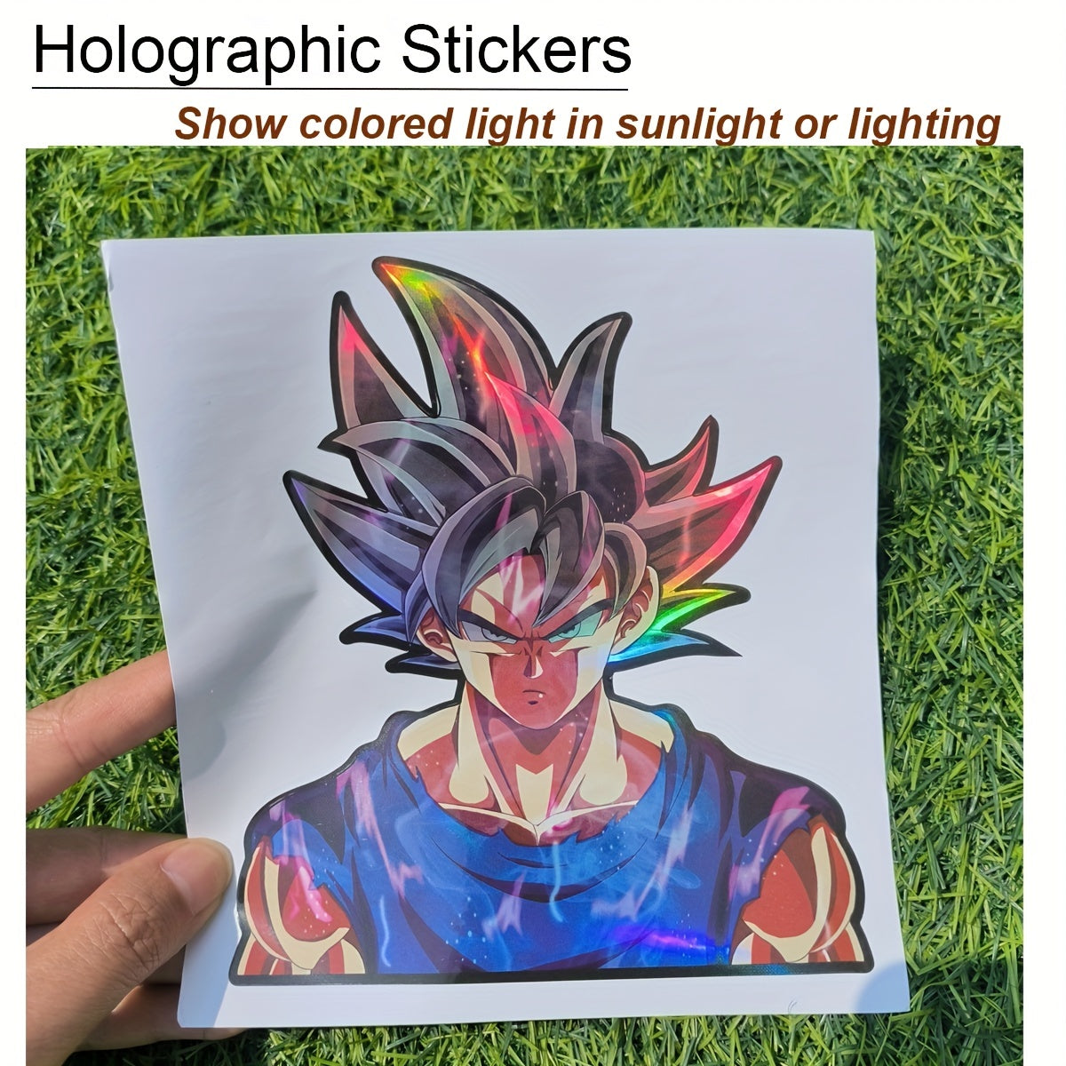 Anime Holographic Stickers Car Stickers Decals Peeker Decal Waterproof Stickers For Cars Auto Motorcycle Laptop Trunk Bumper Accessories