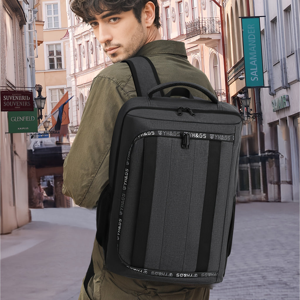 PlayStation 5 Compatible Travel Backpack, Large Capacity Gaming Console Carrying Case for Sony PS5, Durable Polyester Storage Bag with Pockets for Headset, Game Discs, Controllers, Monitor, Charger & Accessories - Ideal Gift