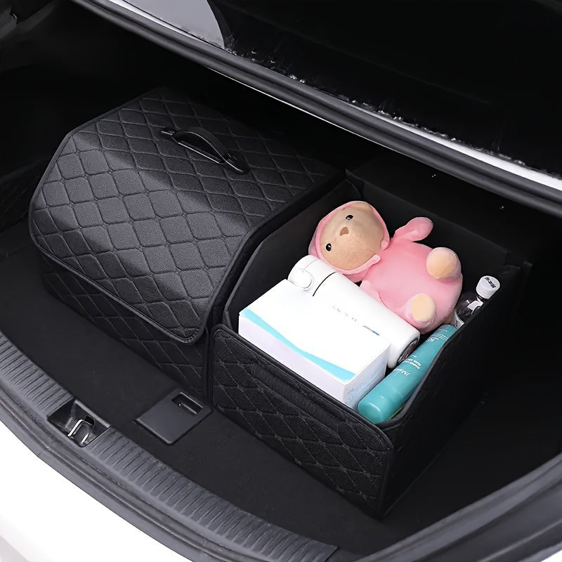 1pc Car Trunk Organizer Storage Box Collapsible Auto Cargo Storage Container Toys Food Storage Bag Car Stowing Automotive Accessories