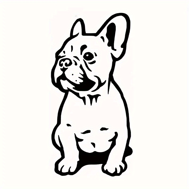 1pc/2pcs/4pcs Adorable French Bulldog Vinyl Decals - Perfect for Car, Laptop, and Bumper Decoration